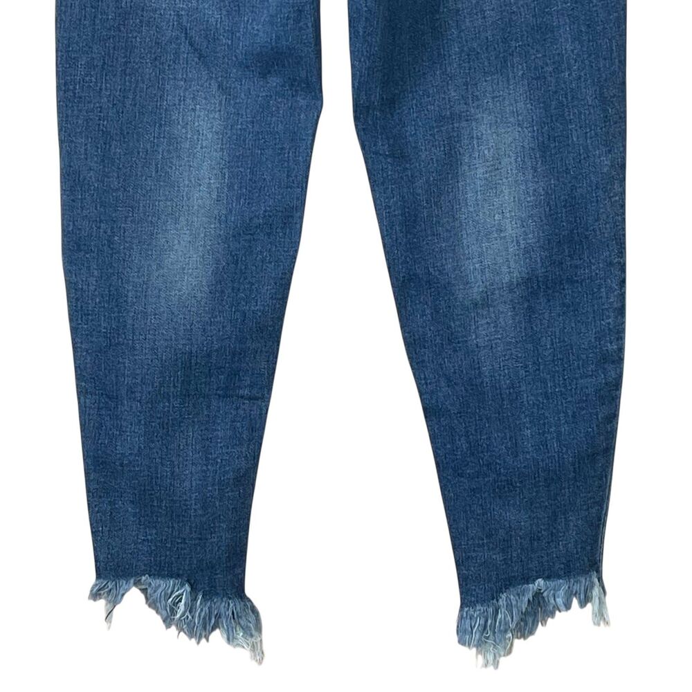 KanCan Signature Mid-Rise Ankle Skinny Jeans Size 32 Destructed Frayed Hem EUC - Picture 9 of 12